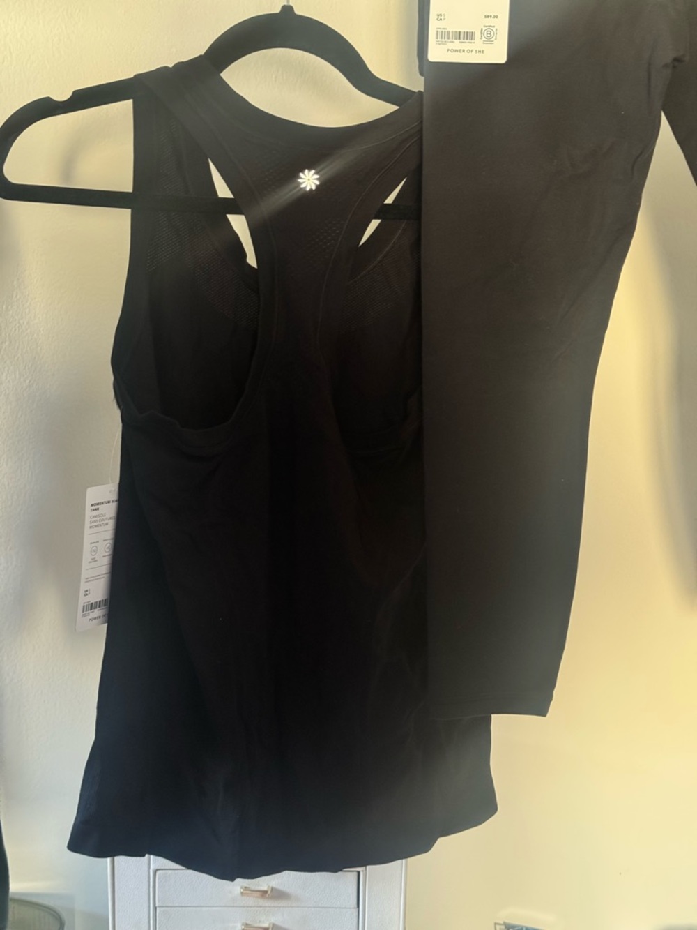 Athleta Black Racerback Tank Top